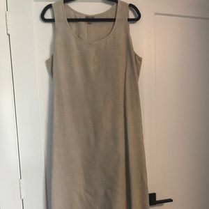 J Jill beige linen ankle dress